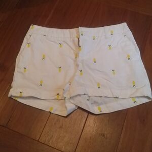 White Lemon Embroiderd Women's Shorts, From Merona, Sz 2. NWOT.